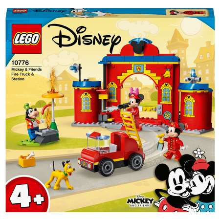 Конструктор LEGO Mickey and Friends Пожарная часть и машина Микки блочный