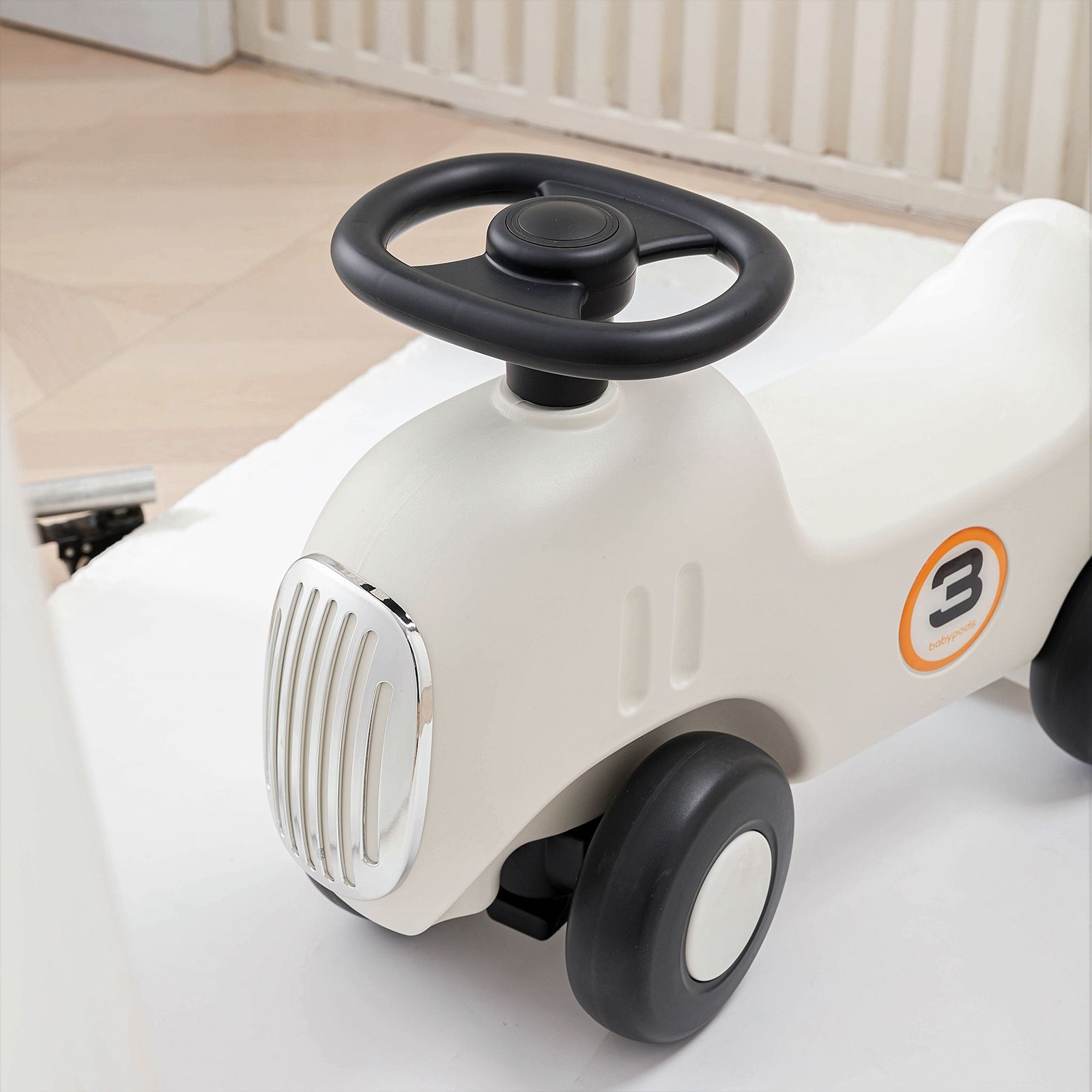 Качалка UNIX Kids Первая Машина/First Car 3 в 1 серый - фото 6