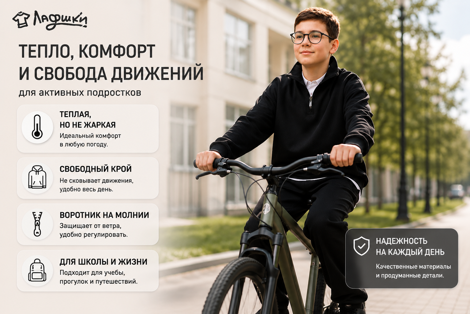 Толстовка ЛАДОШКИ Толстовка Успех черный - фото 20