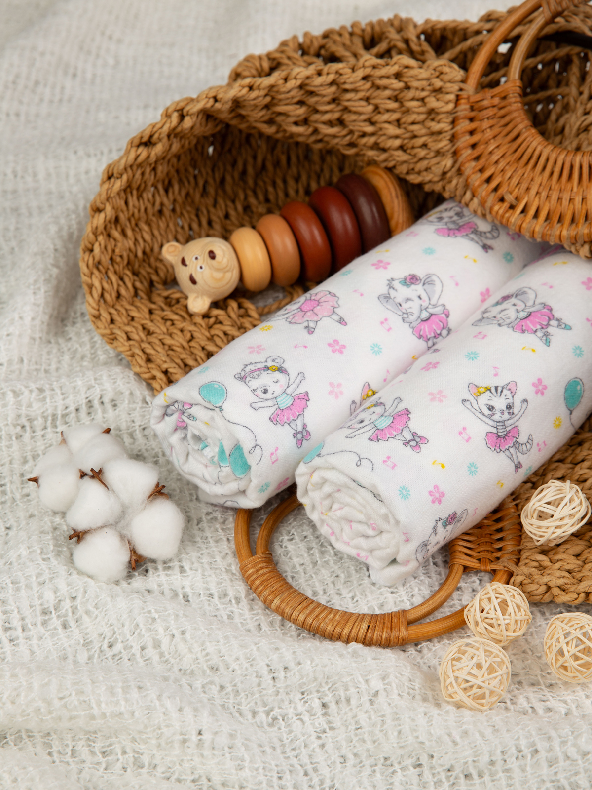 Пелёнка Чудо-Чадо фланель 90х120 см 2 шт. - фото 10