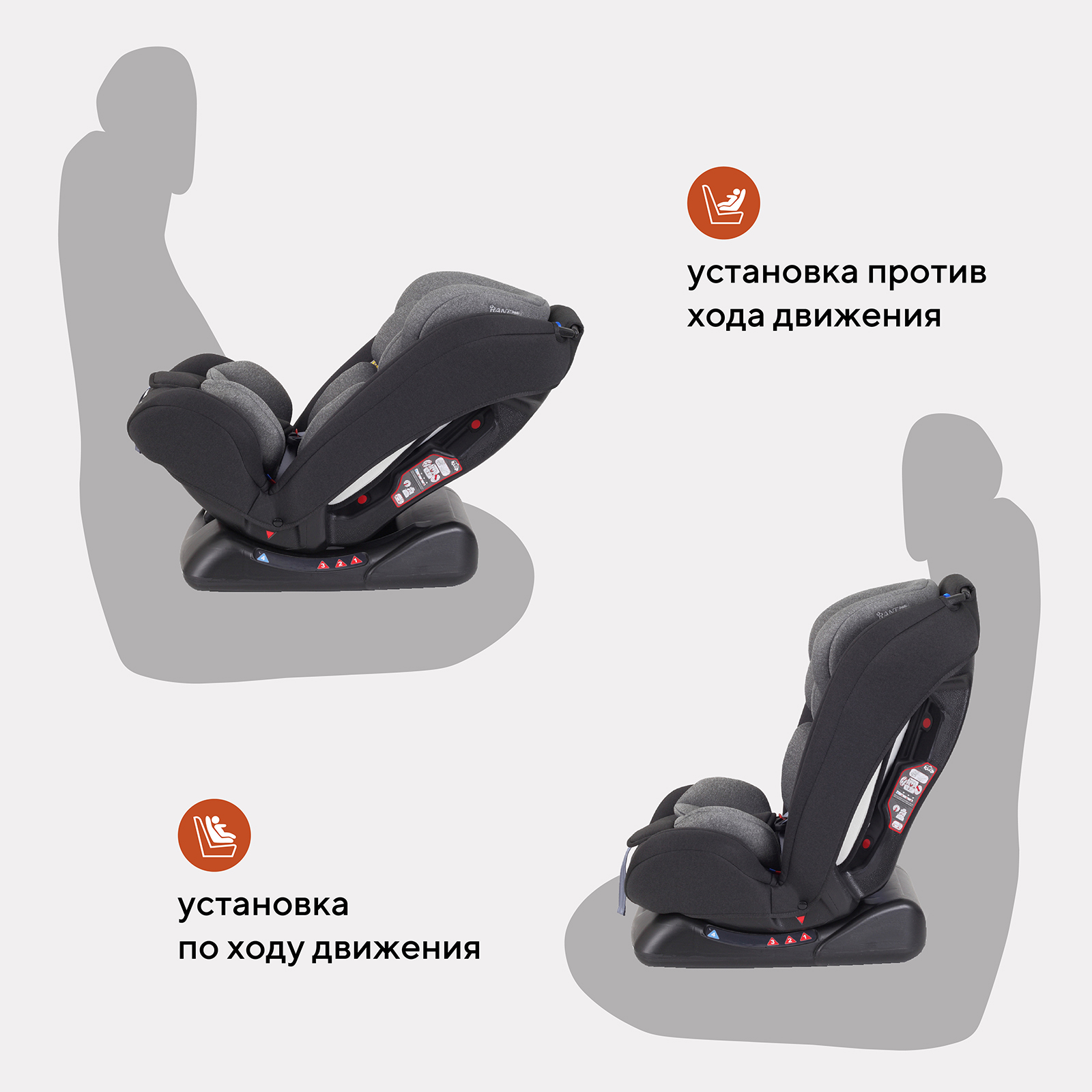 Автокресло Rant Basic Unity Grey 0+/1/2/3 (0-36 кг) - фото 3