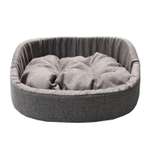 Лежанка для животных Homepet Krona Жаккард диванчик 64*50*18см Silver