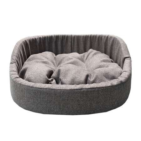 Лежанка для животных Homepet Krona Жаккард диванчик 64*50*18см Silver