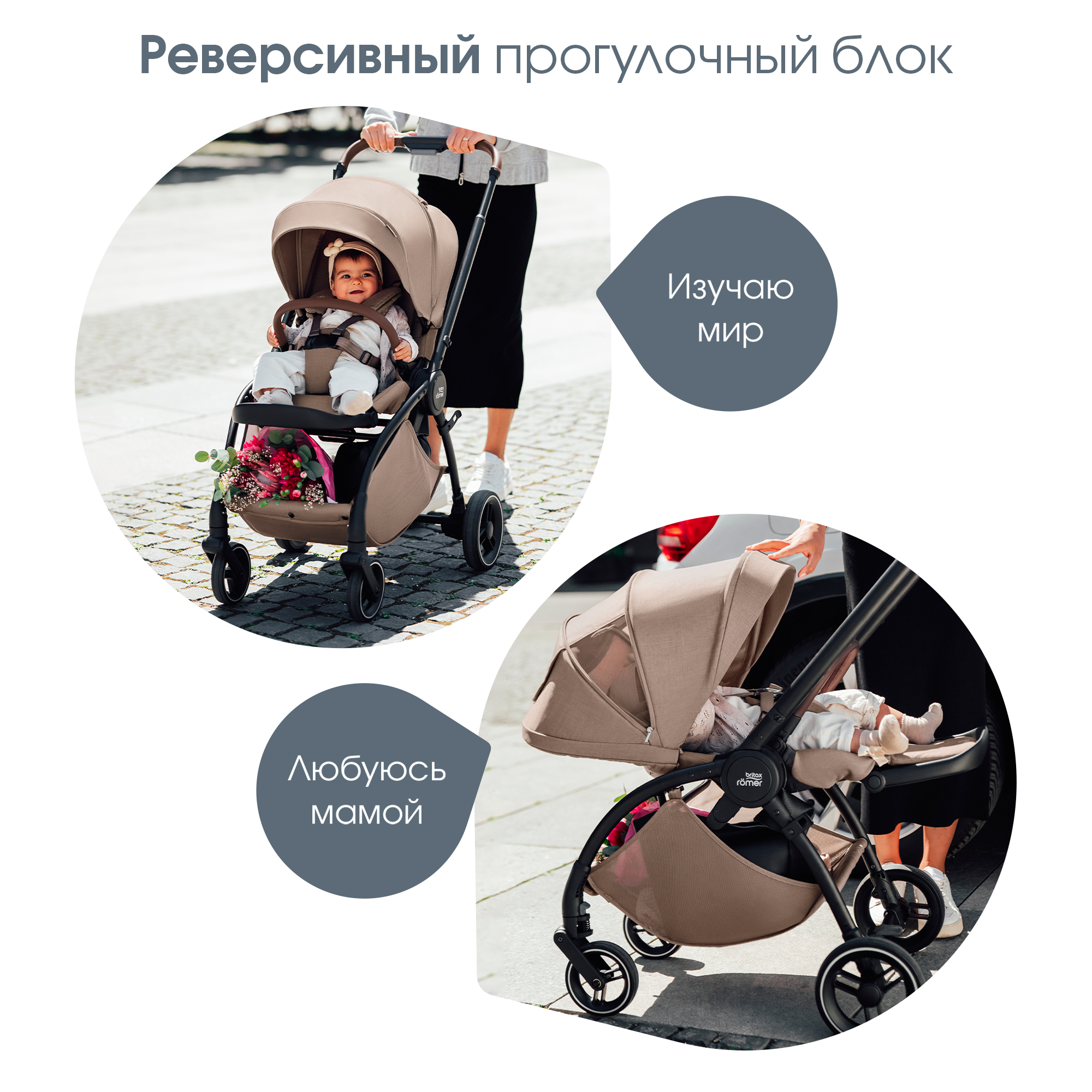 Коляска прогулочная Britax Roemer Rio Style Teak 0+ бежевый - фото 4