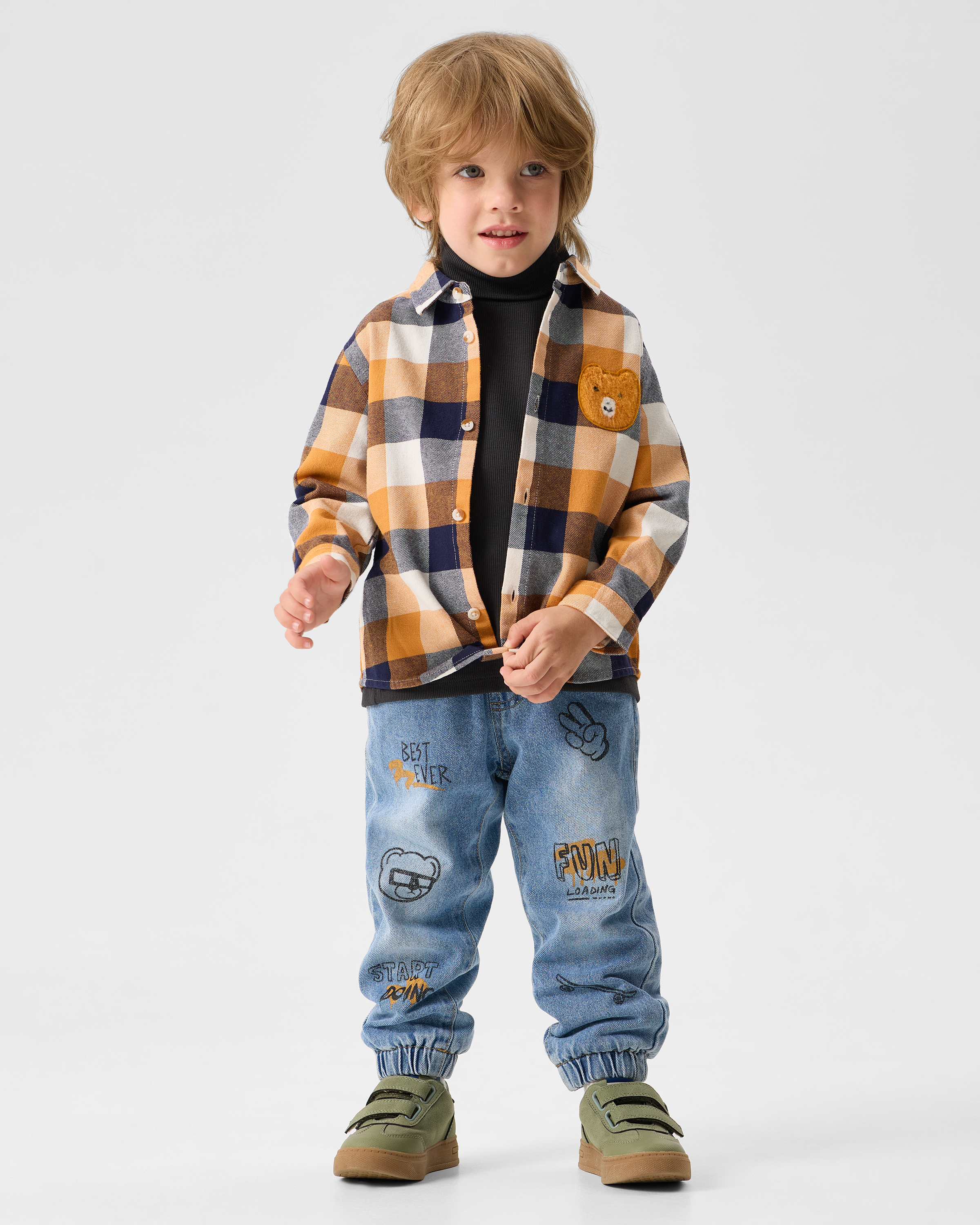 Утеплённые джинсы BabyGo W25-98BGib-66 - фото 1