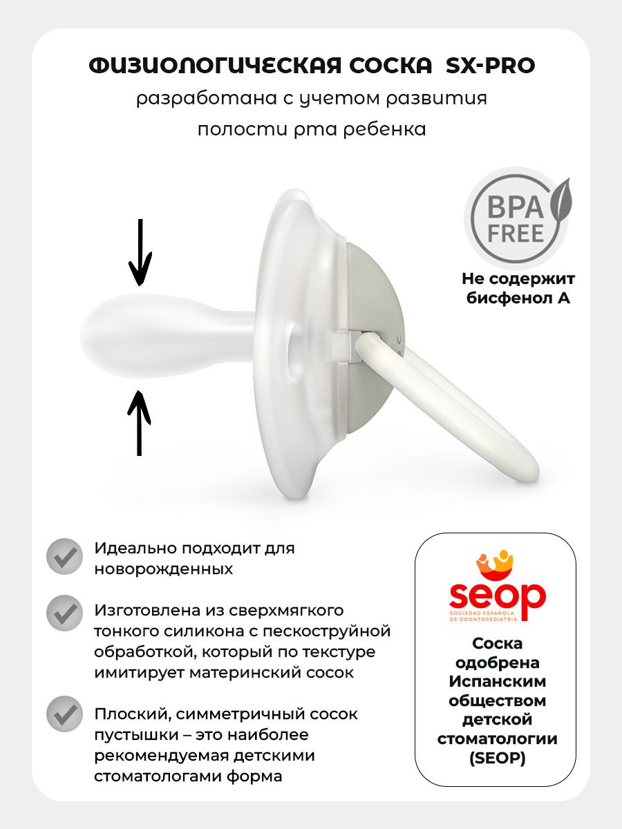 Пустышка Suavinex силикон ортодонтическая от 6 мес. 1 шт. - фото 2
