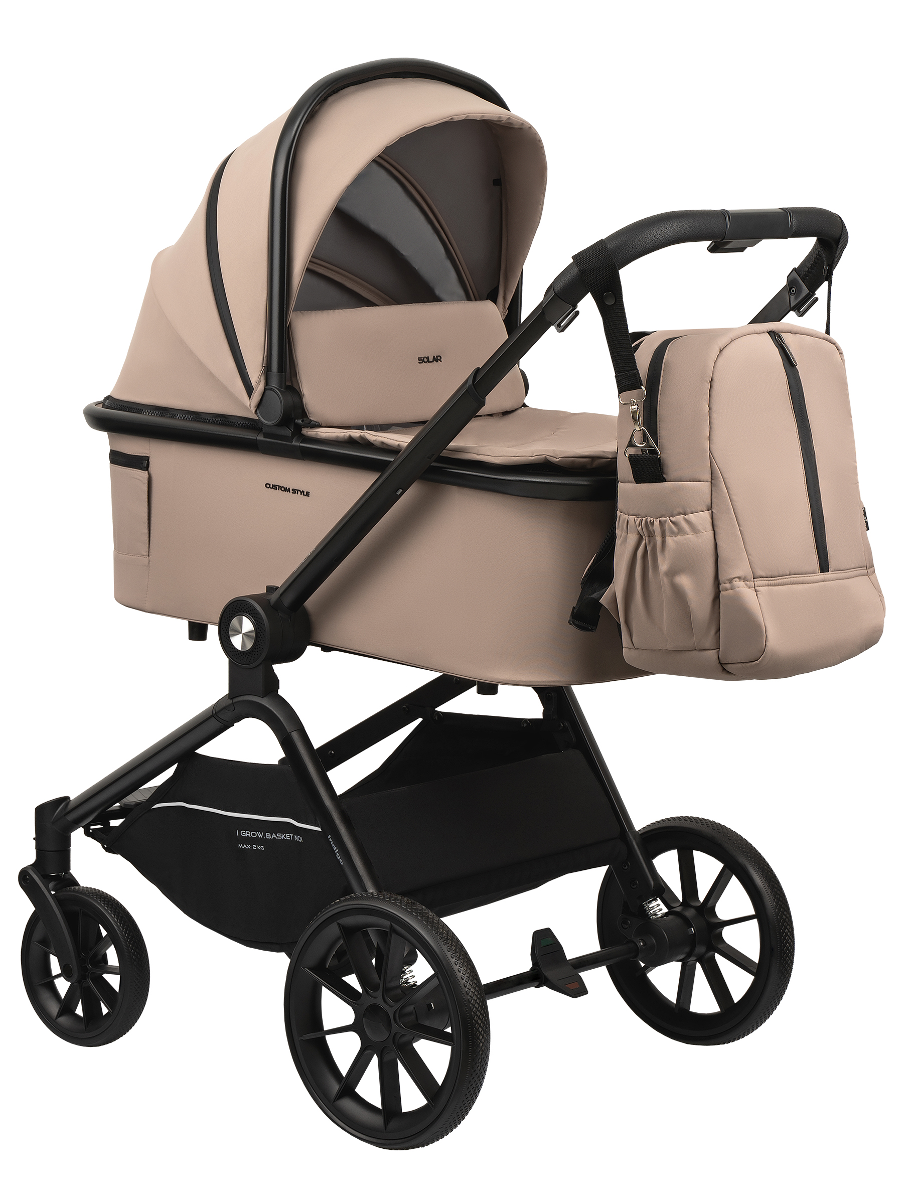 Коляска 2в1 Indigo Solar бежевый - фото 1