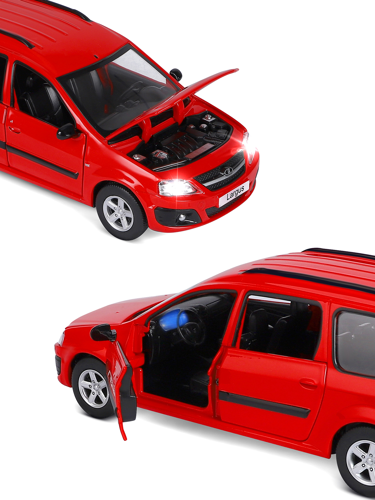 Автомобиль АВТОпанорама LADA Largus 1:24 JB1251419 - фото 10