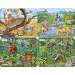 Пазл Larsen Экзотические животные 4 шт