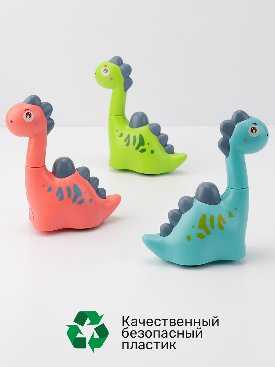 Игрушка TIPTOPOLIS каталка Динозаврик голубой - фото 6