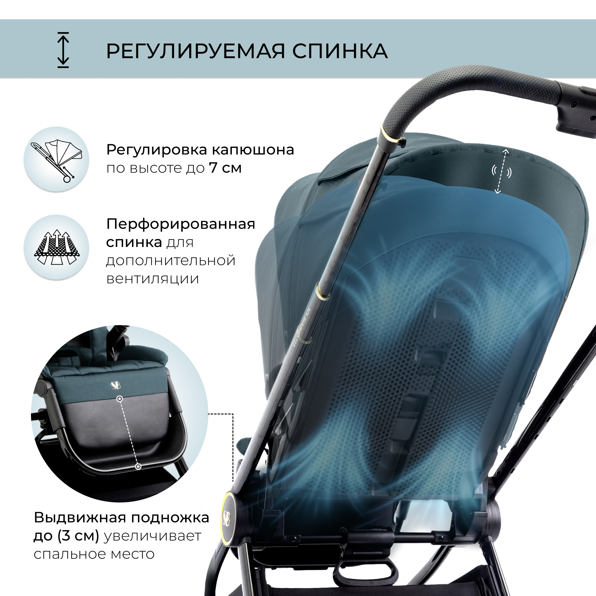 Коляска 2в1 Sweet Baby Elegante Blue - фото 10