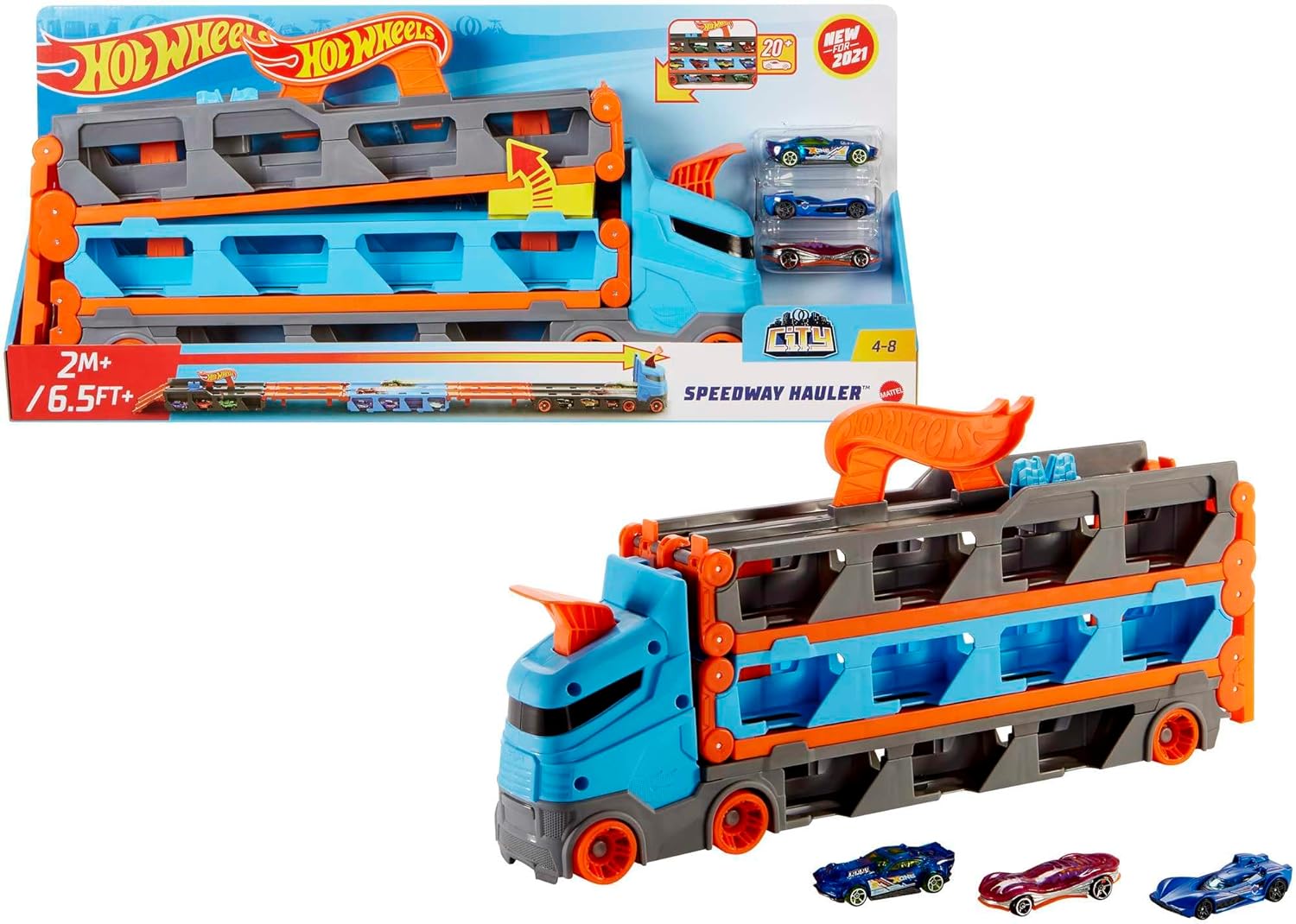 Набор игровой Hot Wheels Speedway Hauler HGH33 HGH33 - фото 1
