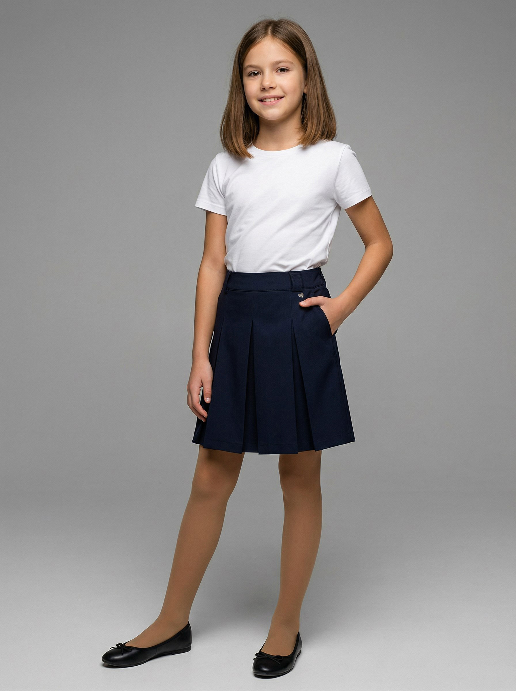 Изображение товара Юбка-шорты Sky Lake для девочек 128 синего цвета