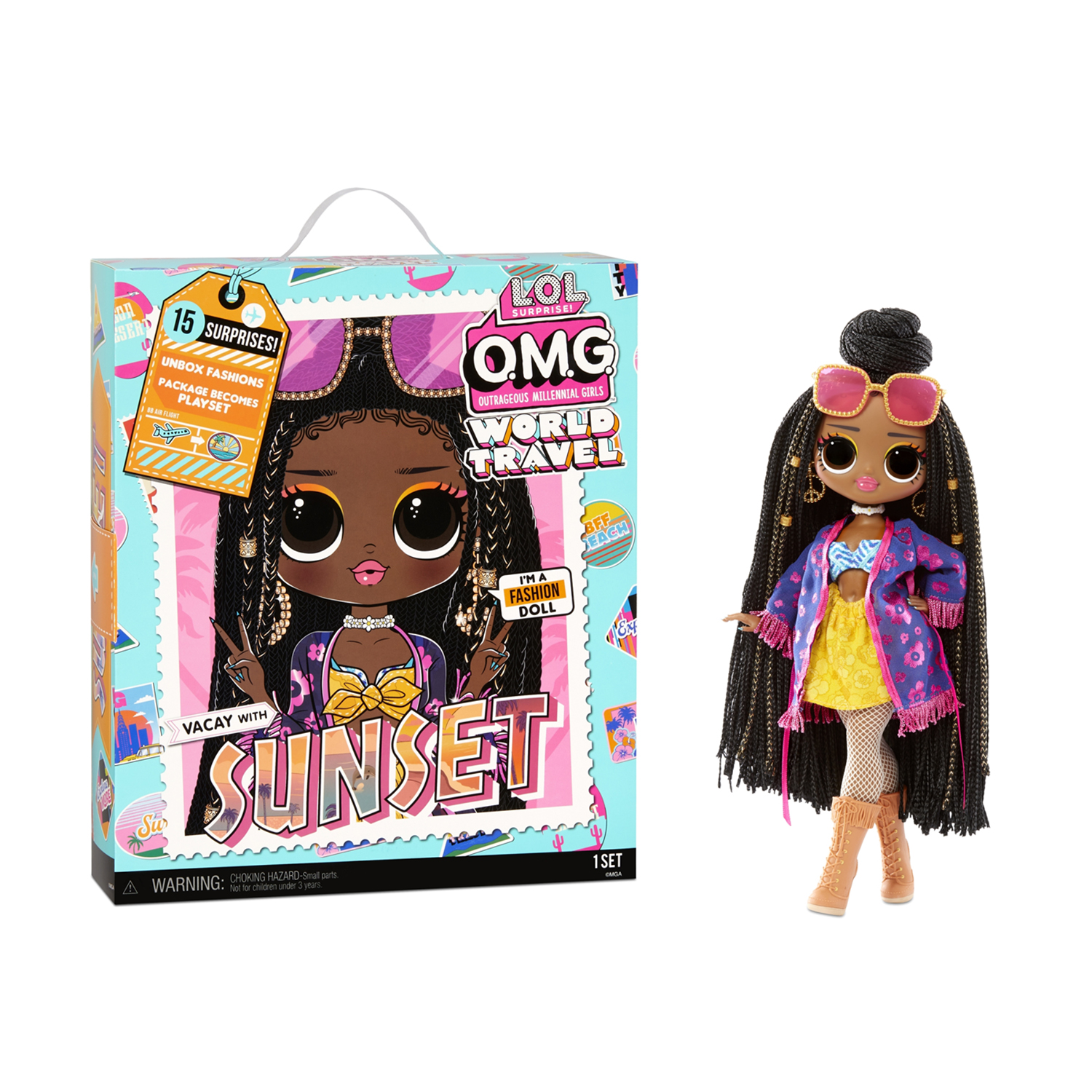 Кукла модельная L.O.L. Surprise! OMG Travel Doll Sunset 576570EUC - фото 1