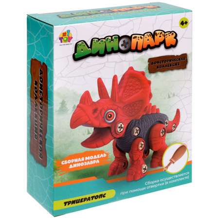 Конструктор 1TOY Динопарк Трицератопс