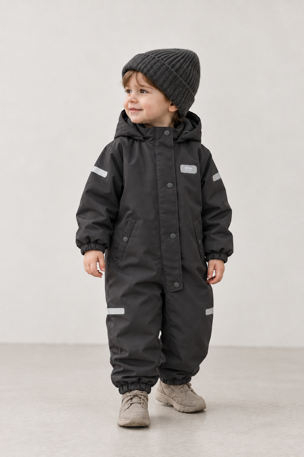 Изображение товара Комбинезон MOWbaby Eskimo new graphite демисезонный утепленный для малышей Изображение товара Комбинезон MOWbaby Eskimo new graphite демисезонный утепленный для малышей