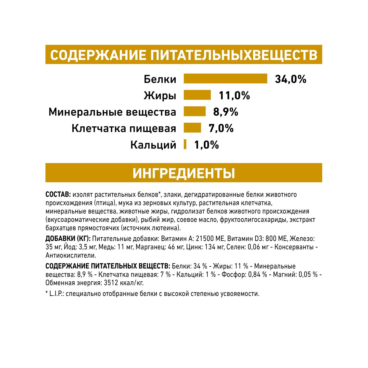 Корм для кошек ROYAL CANIN Veterinary Diet Urinary S/O Moderate Calorie Лечение и профилактика МКБ 1.5кг - фото 6