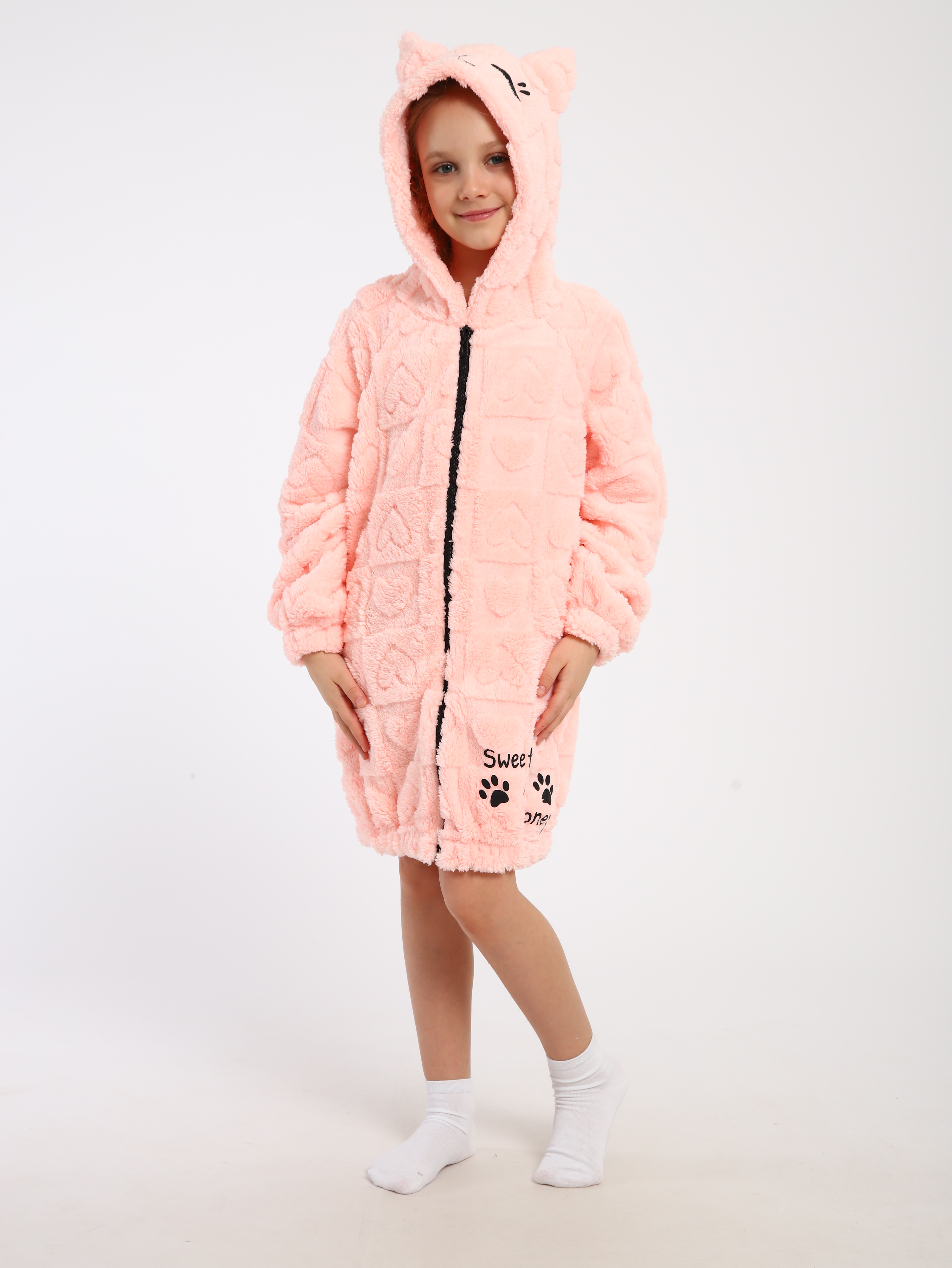 Халат ЛАДОШКИ Халат Мурлыка персик - фото 7