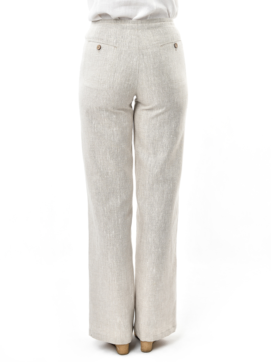 Брюки Льняная Горница бр001-02/светло-серый - фото 5