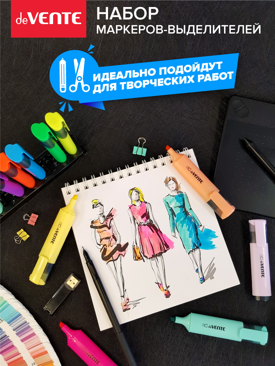 Текстовыделители deVENTE 12 шт. - фото 8