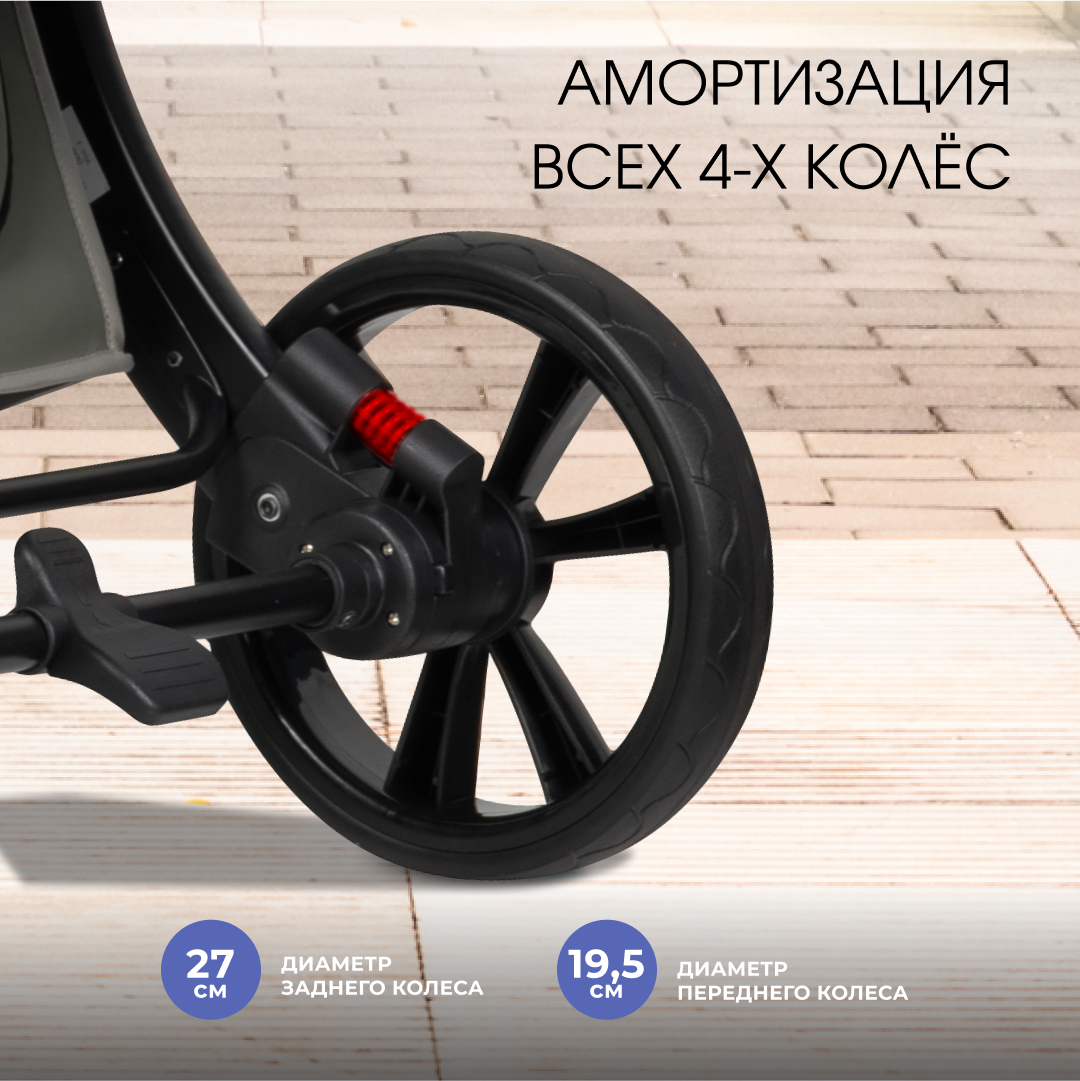 Коляска трансформер Aimile Adventurer хаки - фото 11
