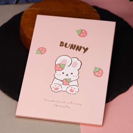Зеркало настольное для макияжа iLikeGift Happy bunny pink