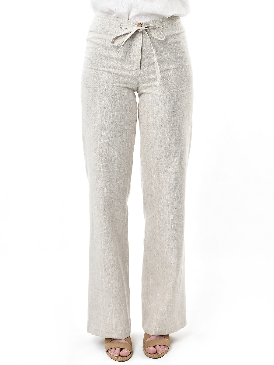Брюки Льняная Горница бр001-02/светло-серый - фото 3