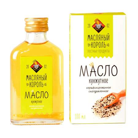 Масло Масляный король нерафинированное кунжутное 100мл