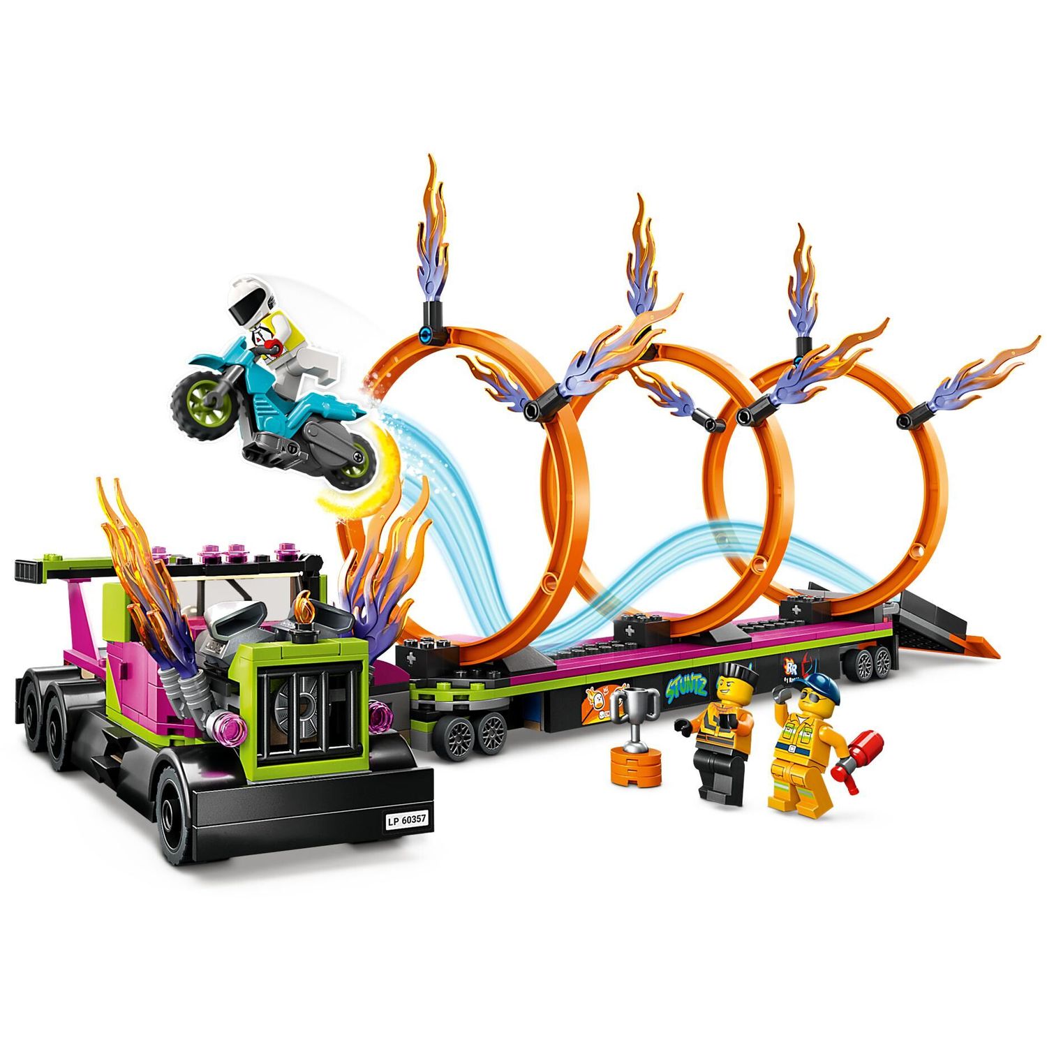 Конструктор LEGO City Stunt Truck and Ring of Fire 479 дет. - фото 3