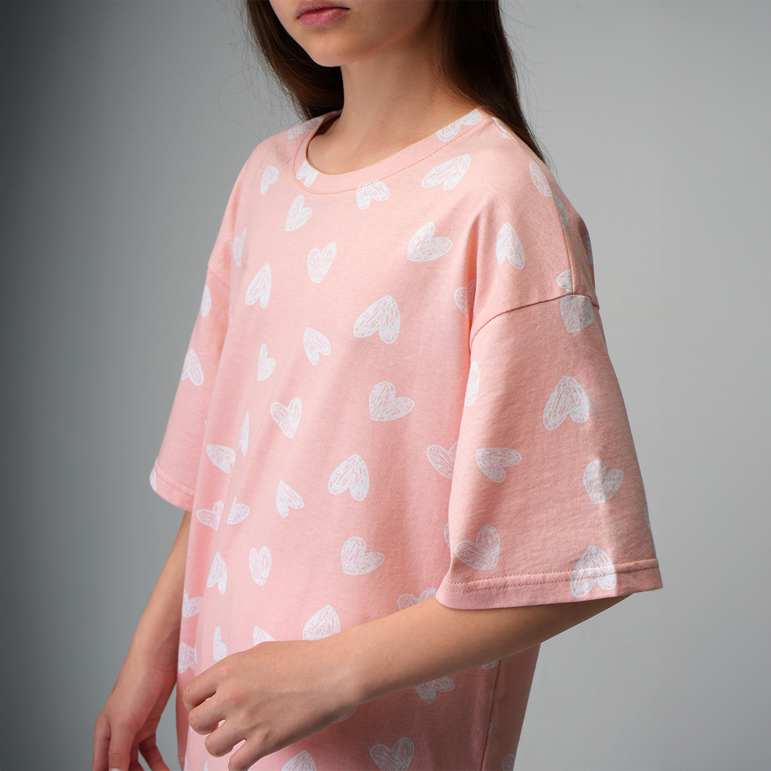 Футболка HappyFox HF0178SPбелый.сердечки - фото 6