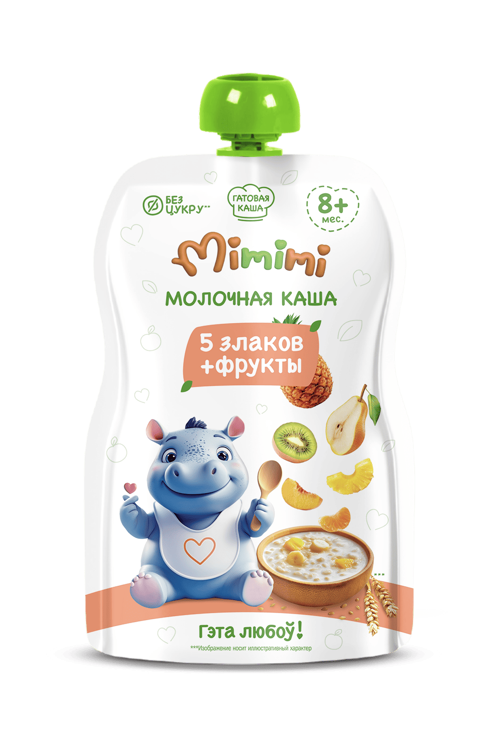 Каша молочная Mimimi 5 злаков и фрукты 110г с 8мес - фото 1