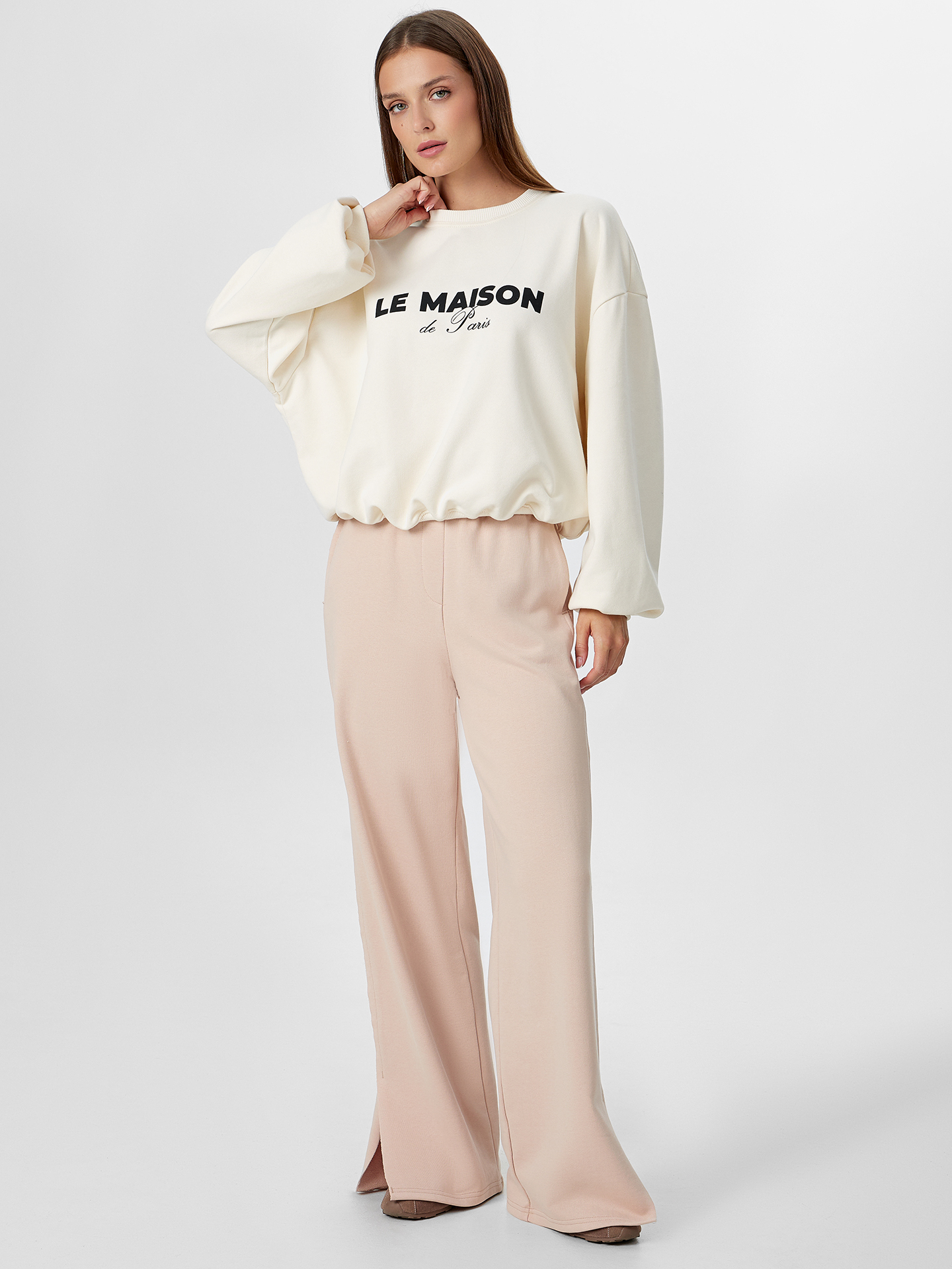 Свитшот Mark Formelle (Марк Формэль) 122935/молочный +печать - фото 3