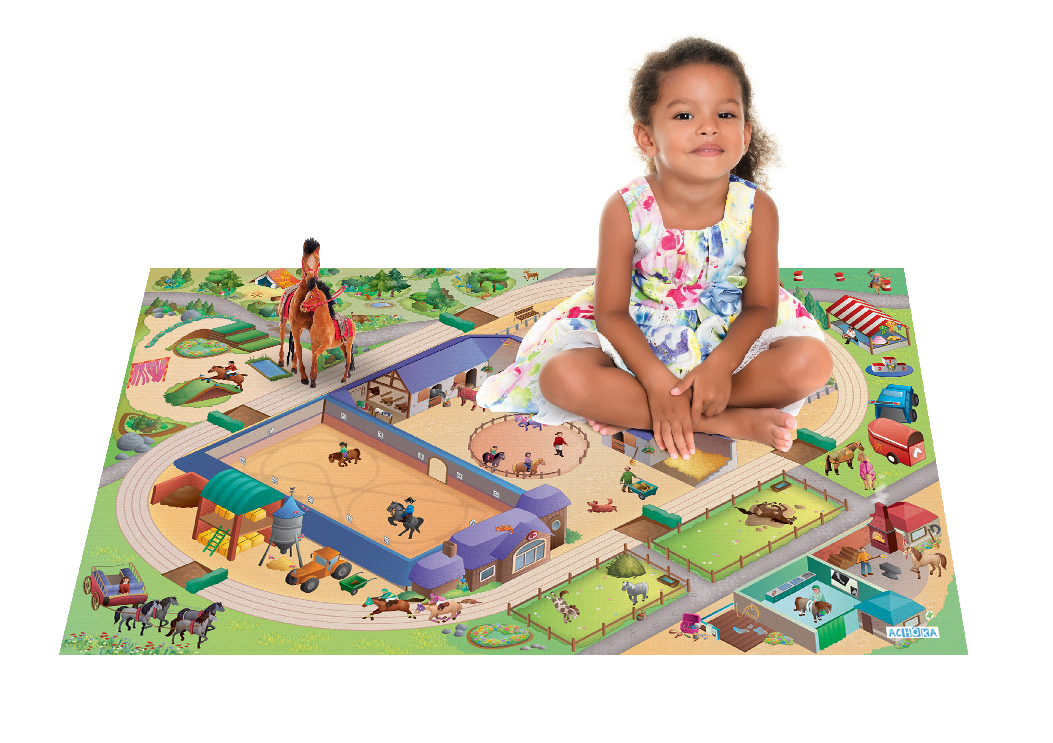 Детский складной коврик Achoka Ипподром 150 x 100 см 1 шт. - фото 2
