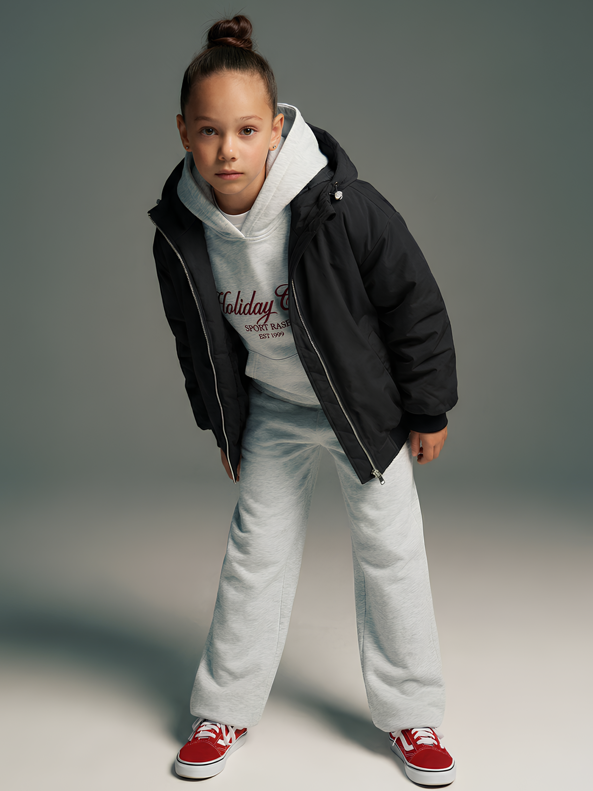 Куртка MIRANAM БомберДетскДевочкиF55Черн - фото 8