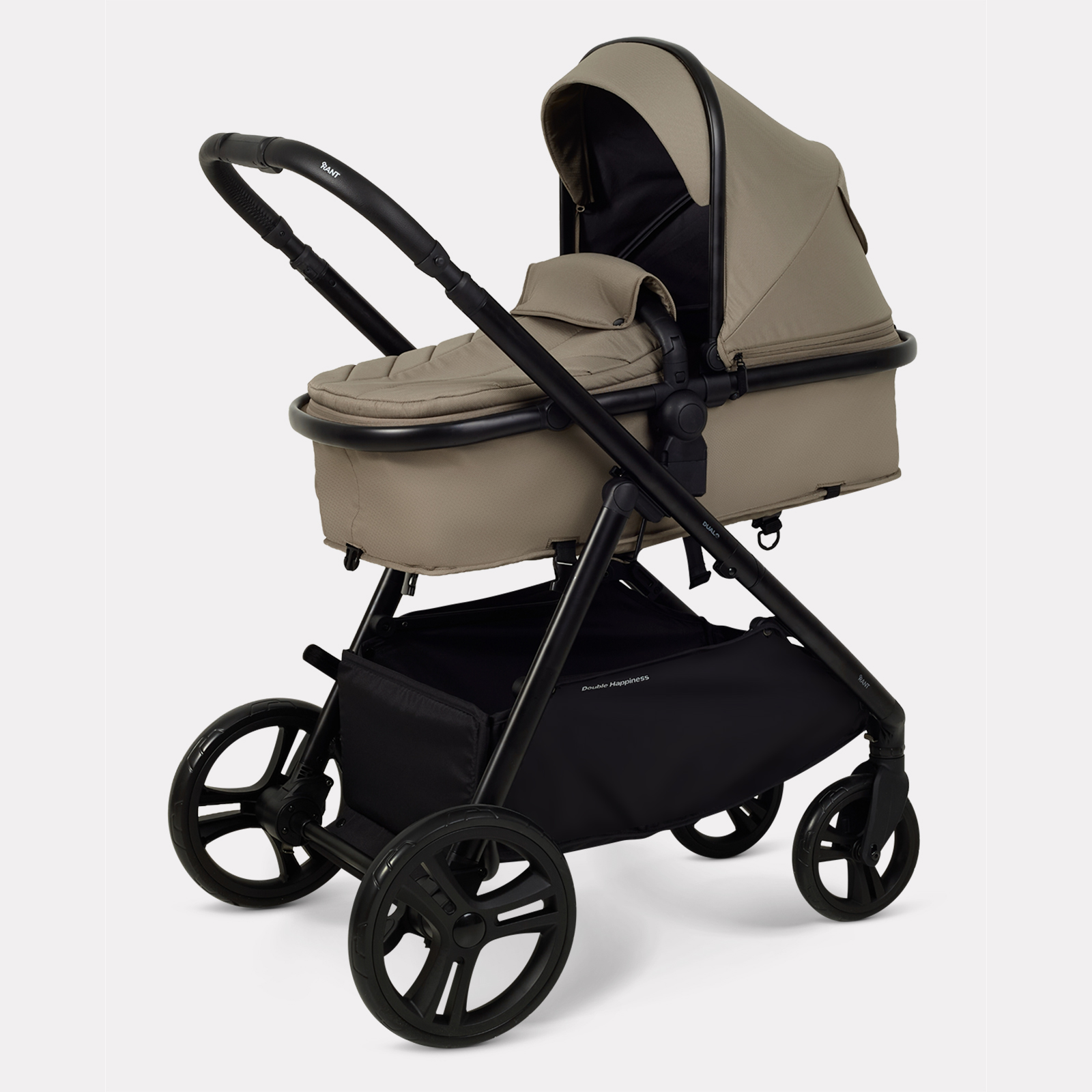 Коляска 2в1 для двойни Rant Basic Dualo коричневый - фото 5