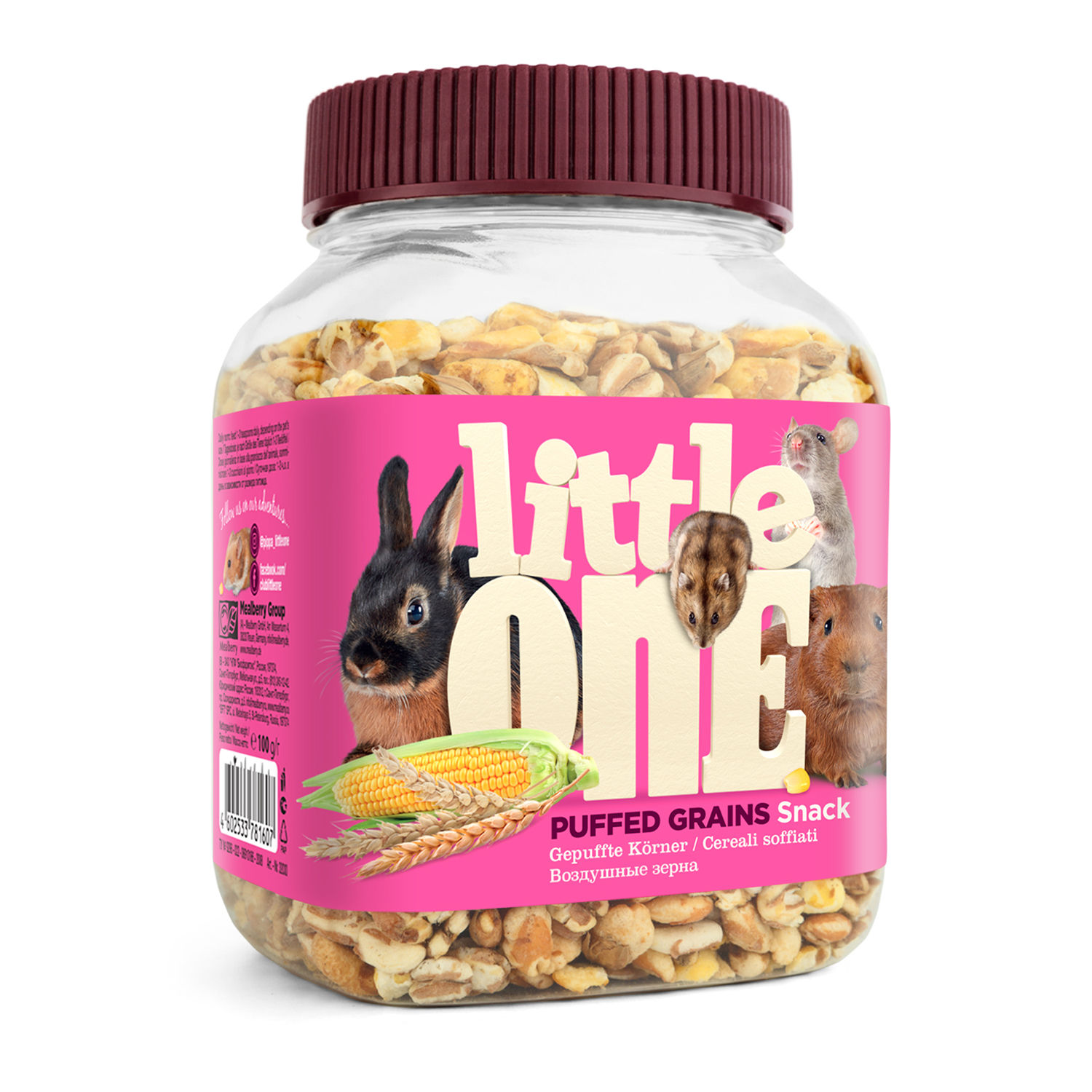 Лакомство для грызунов Little One Воздушные зерна 100г - фото 1