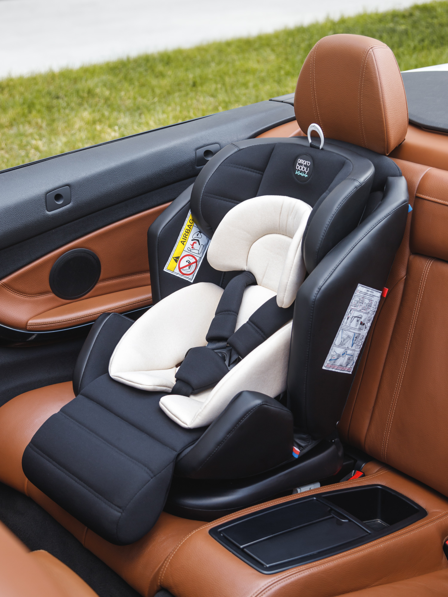 Автокресло Amarobaby Favorite Isofix 0+/1/2/3 (0-36 кг) бежевый - фото 24