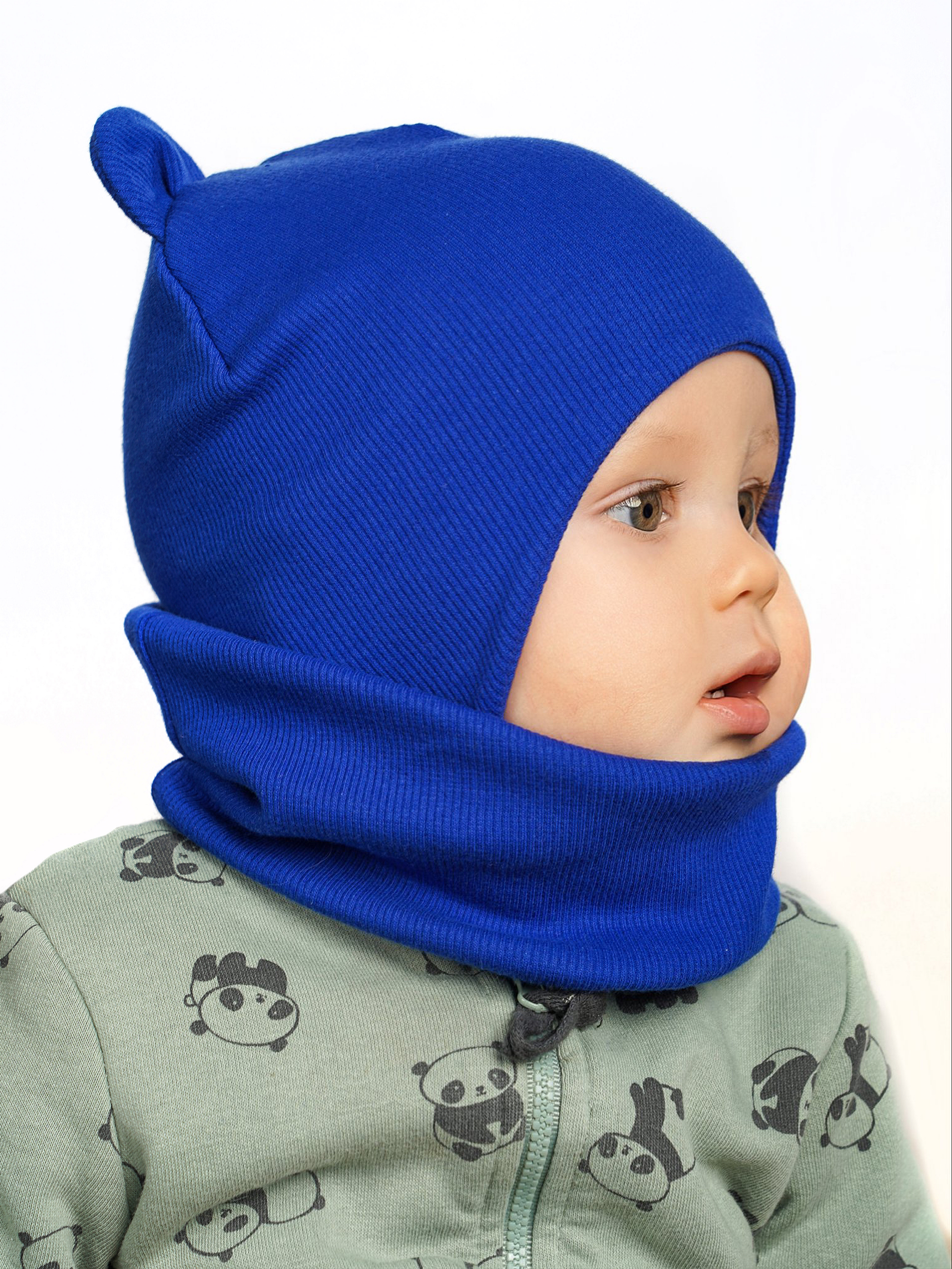 Шапка и снуд ПриКиндер U-A_233980 Цвет: Василек - фото 10