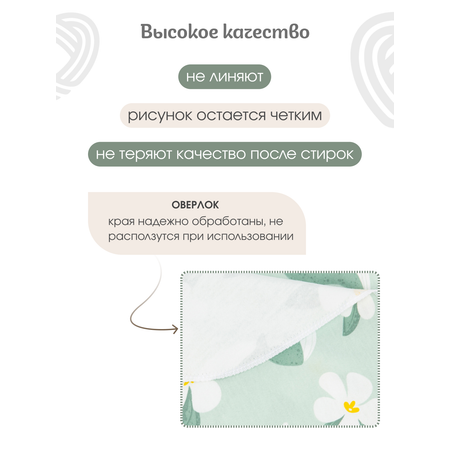 Пелёнка inlovery Восторг сердечки-киты трикотаж 85х100 см 2 шт.