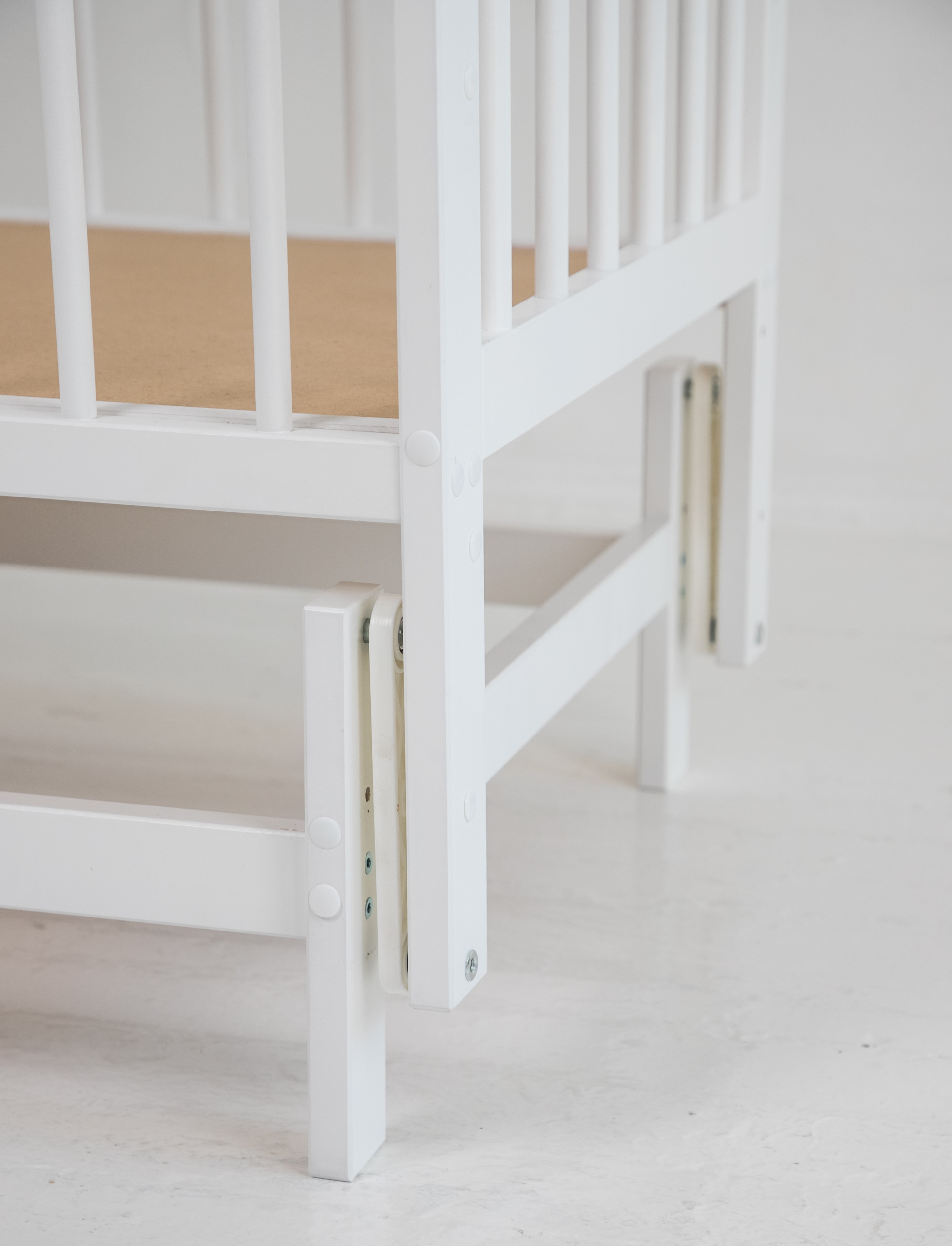 Детская кроватка Wloo Кроватка детская деревянная, поперечный маятник (белый) - фото 4