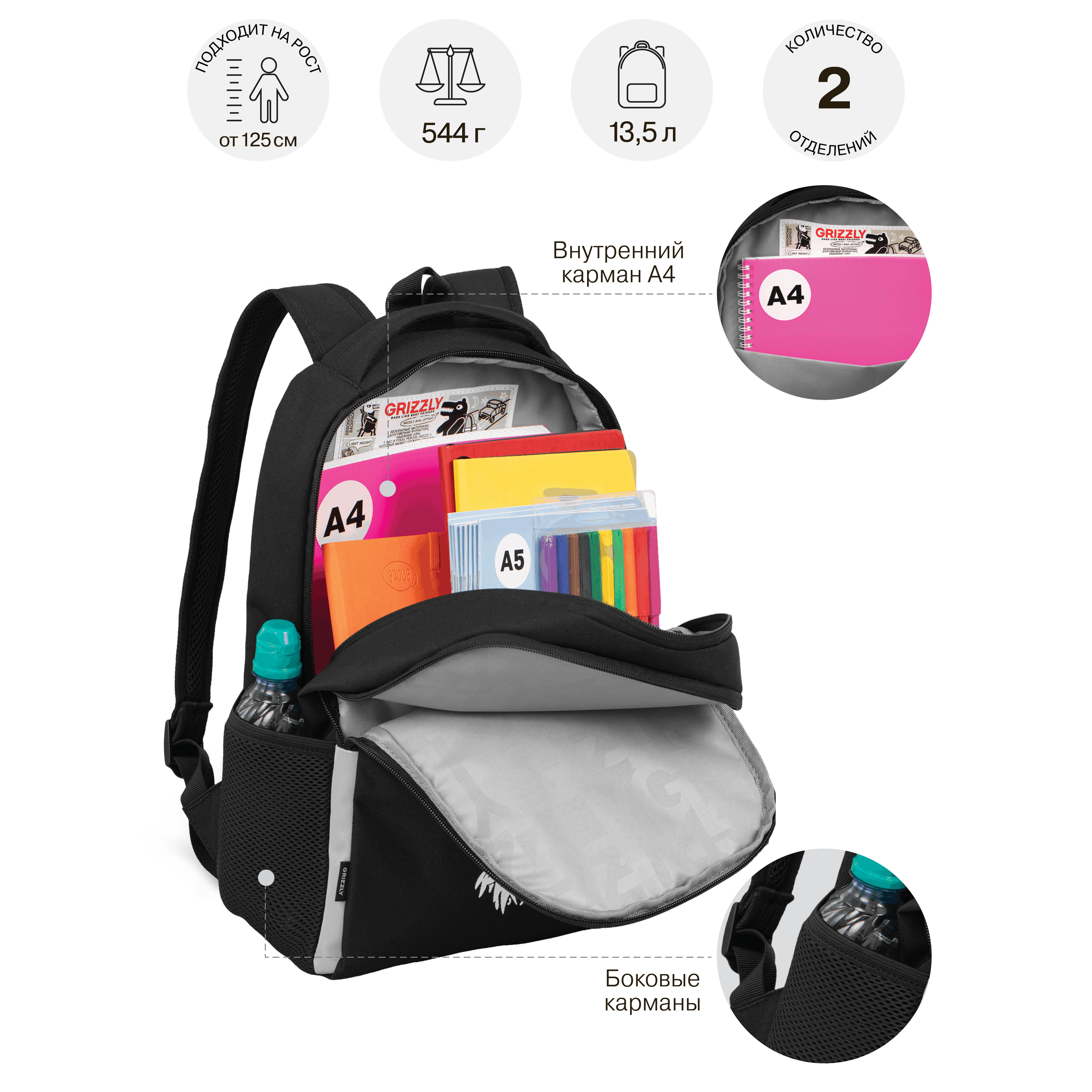 Рюкзак Grizzly для мальчика - фото 7