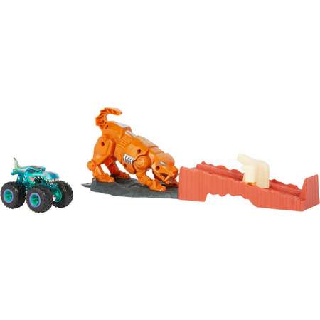 Трек Hot Wheels Поединок с Саблезубым тигром с пусковой установкой
