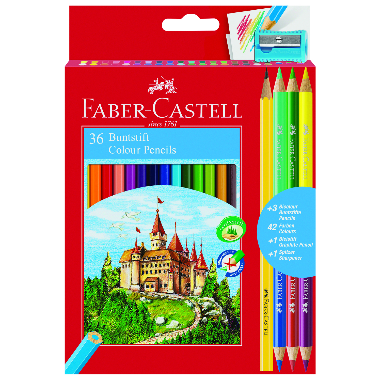 Карандаши цветные Faber Castell 36 шт. - фото 1