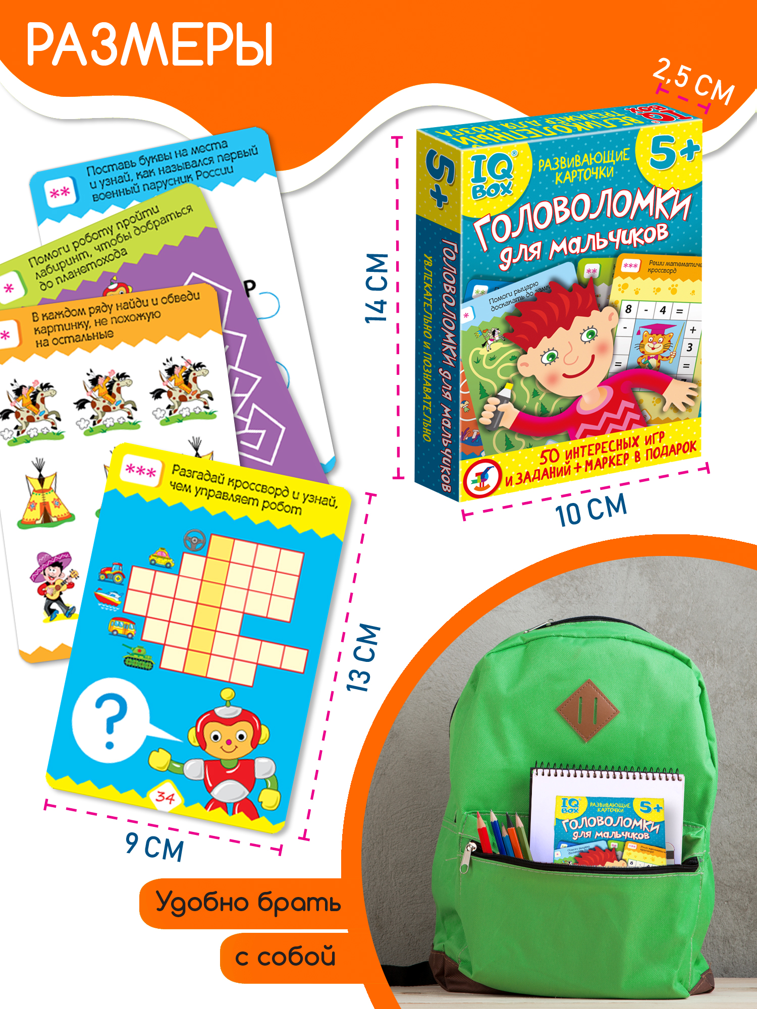 Игра развивающая Дрофа-Медиа IQ Box. Головоломки для мальчиков 4299 - фото 7