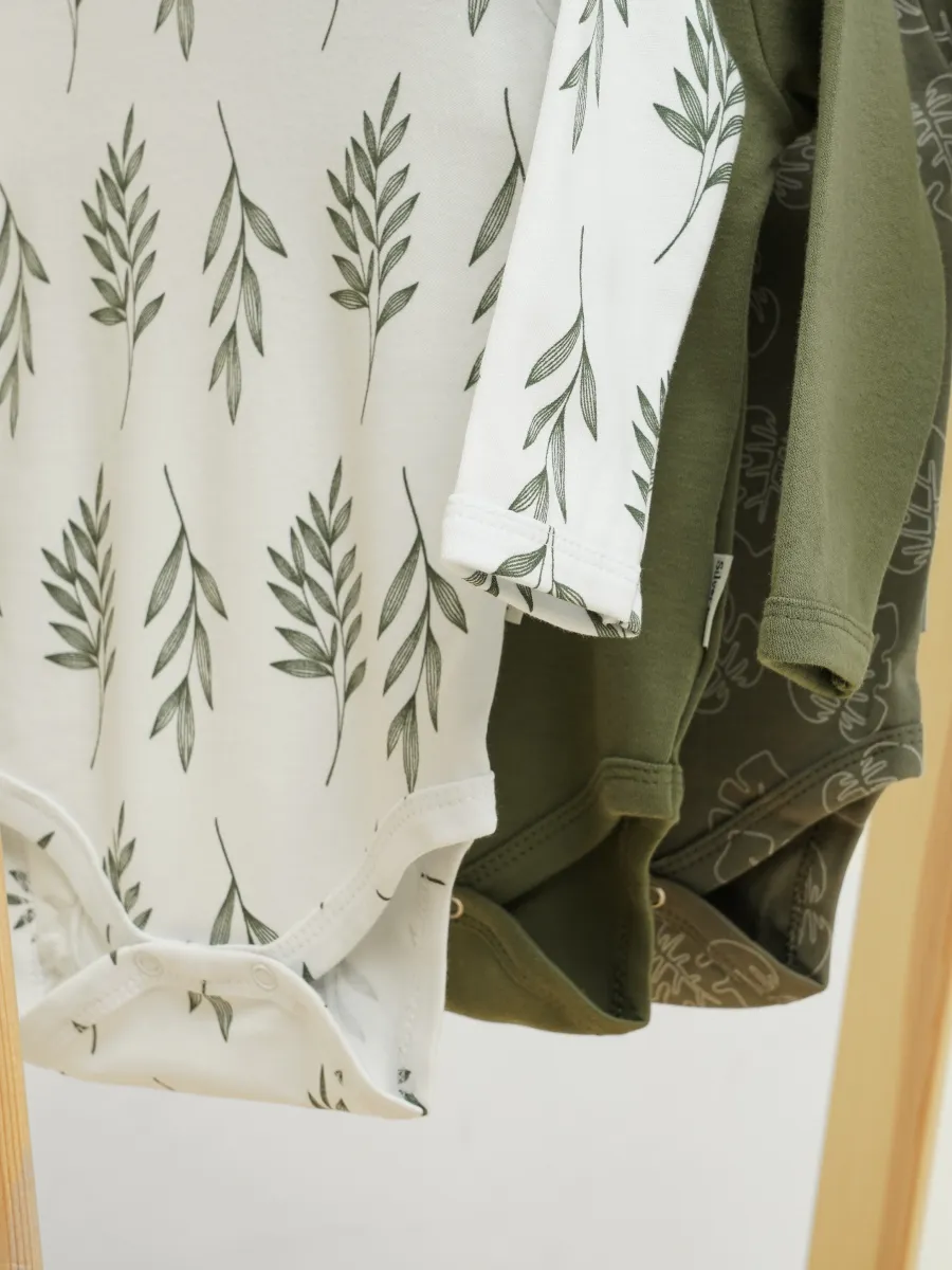 Боди 3 шт Супер Пупс нбр/3пр/боди/SK20хакилисточкиветочки - фото 11