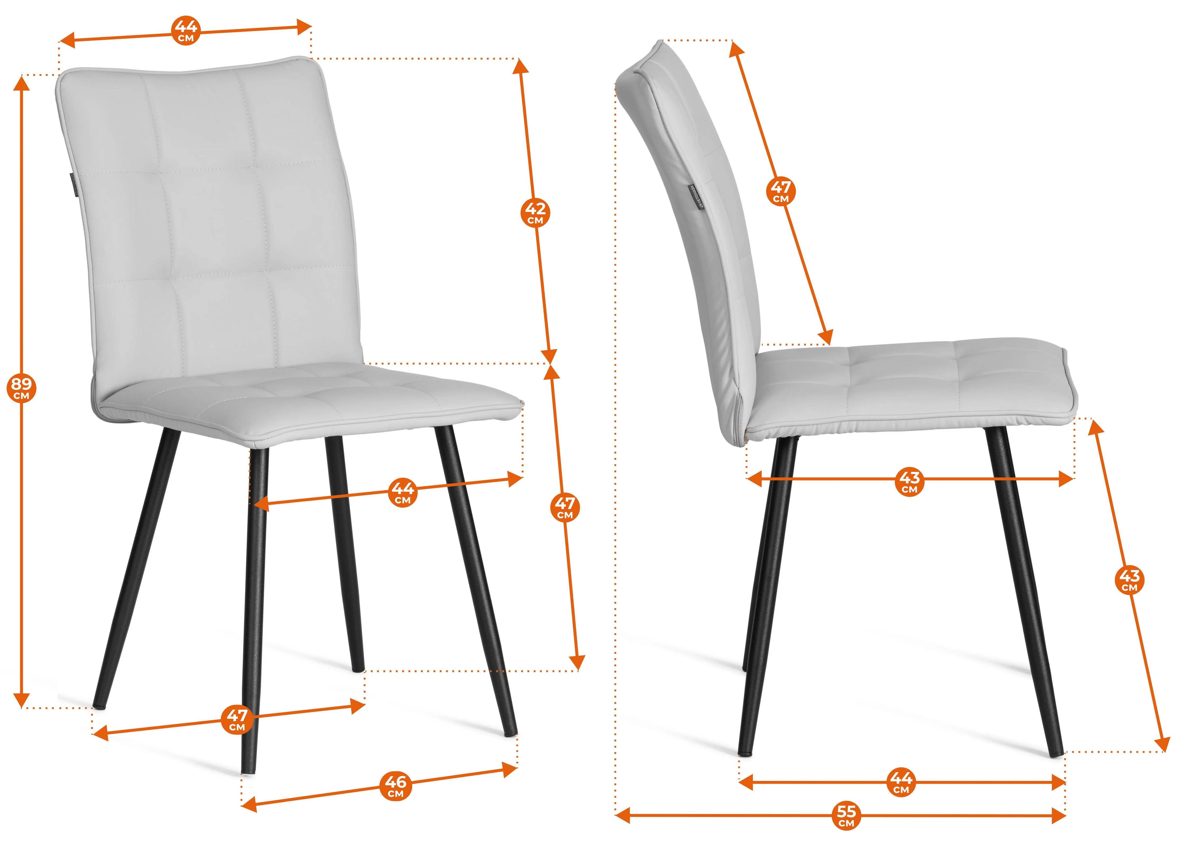 Стул TETCHAIR Bari LT велюр серый - фото 22