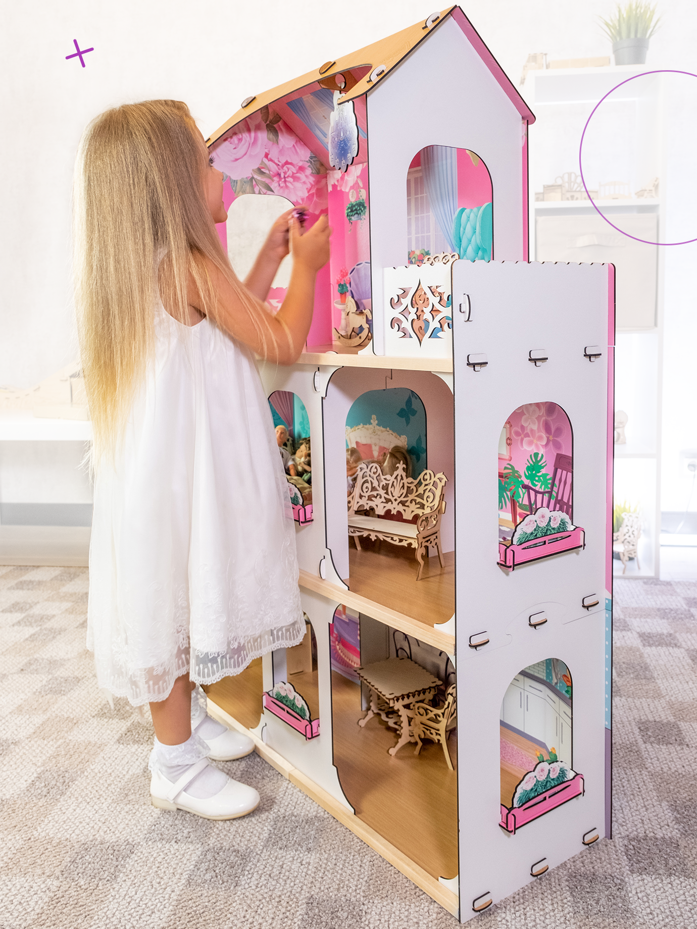 Домик для кукол Teremtoys с мебелью 3136 - фото 5