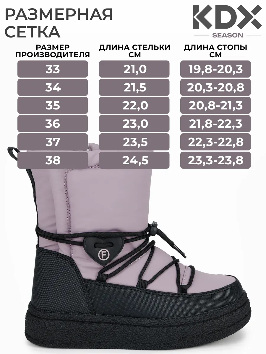 Дутики KDX FL-02 lilac - фото 4