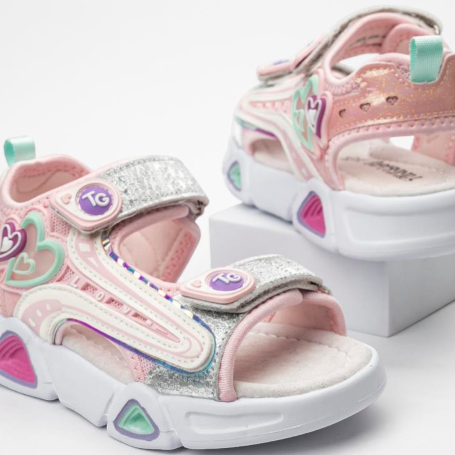 Сандалии TikkaGo 7F18_2605_pink-silver - фото 2