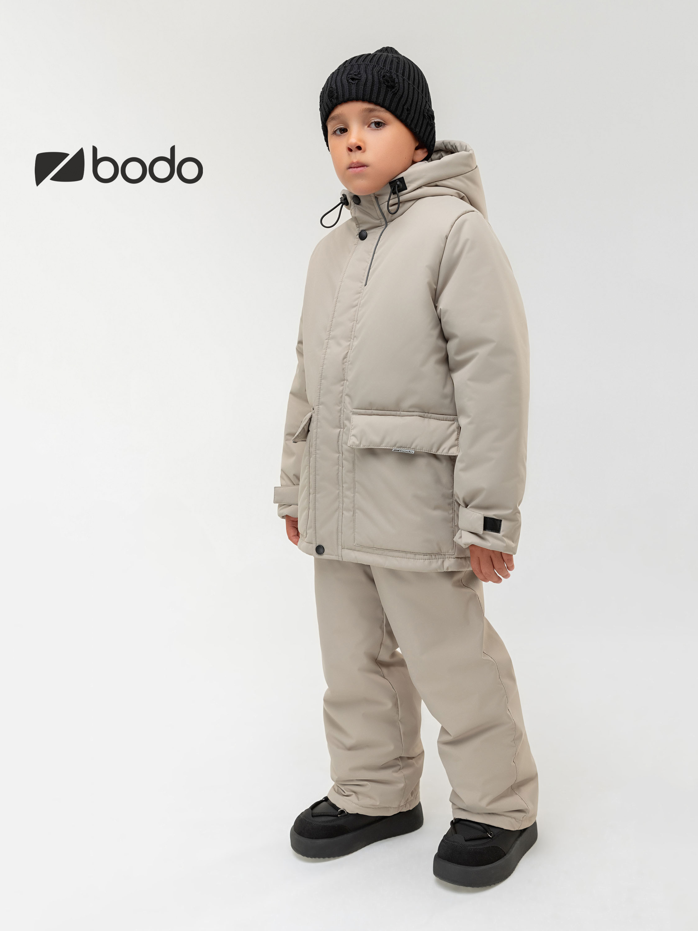 Куртка и полукомбинезон Bodo 32-59МU_серо-бежевый - фото 4